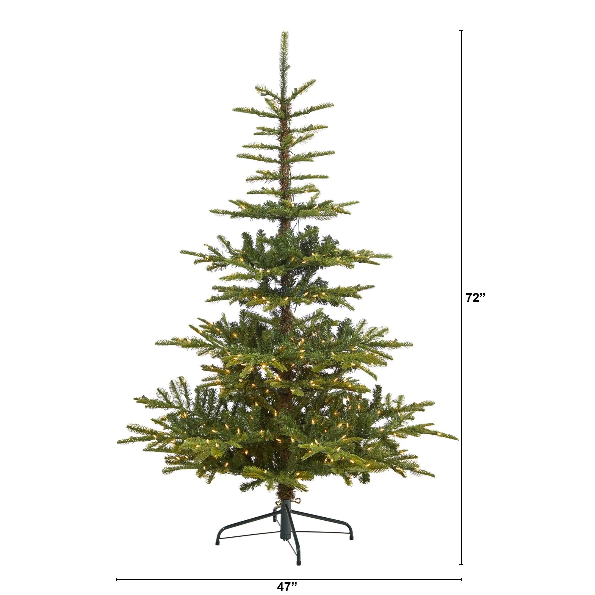 6’ Pre-Lit Washington Spruce Artificial Christmas Tree, Clear LED Lights - 6 Foot