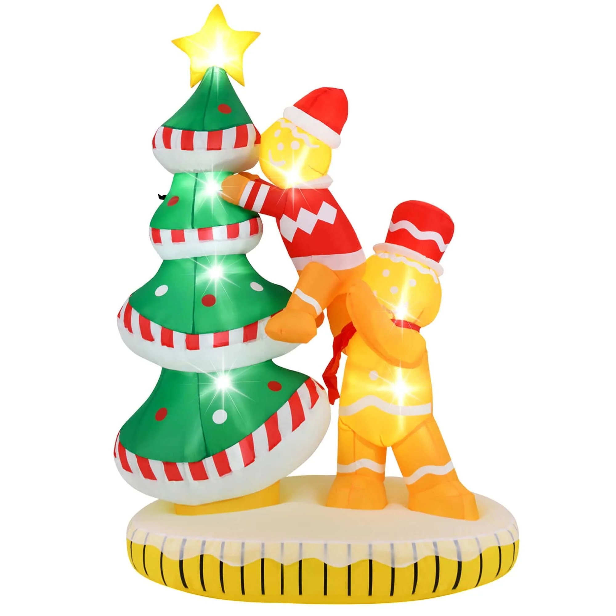 Costway 7 ft Inflatable Christmas Tree with 7Internal LED Lights & - See Details