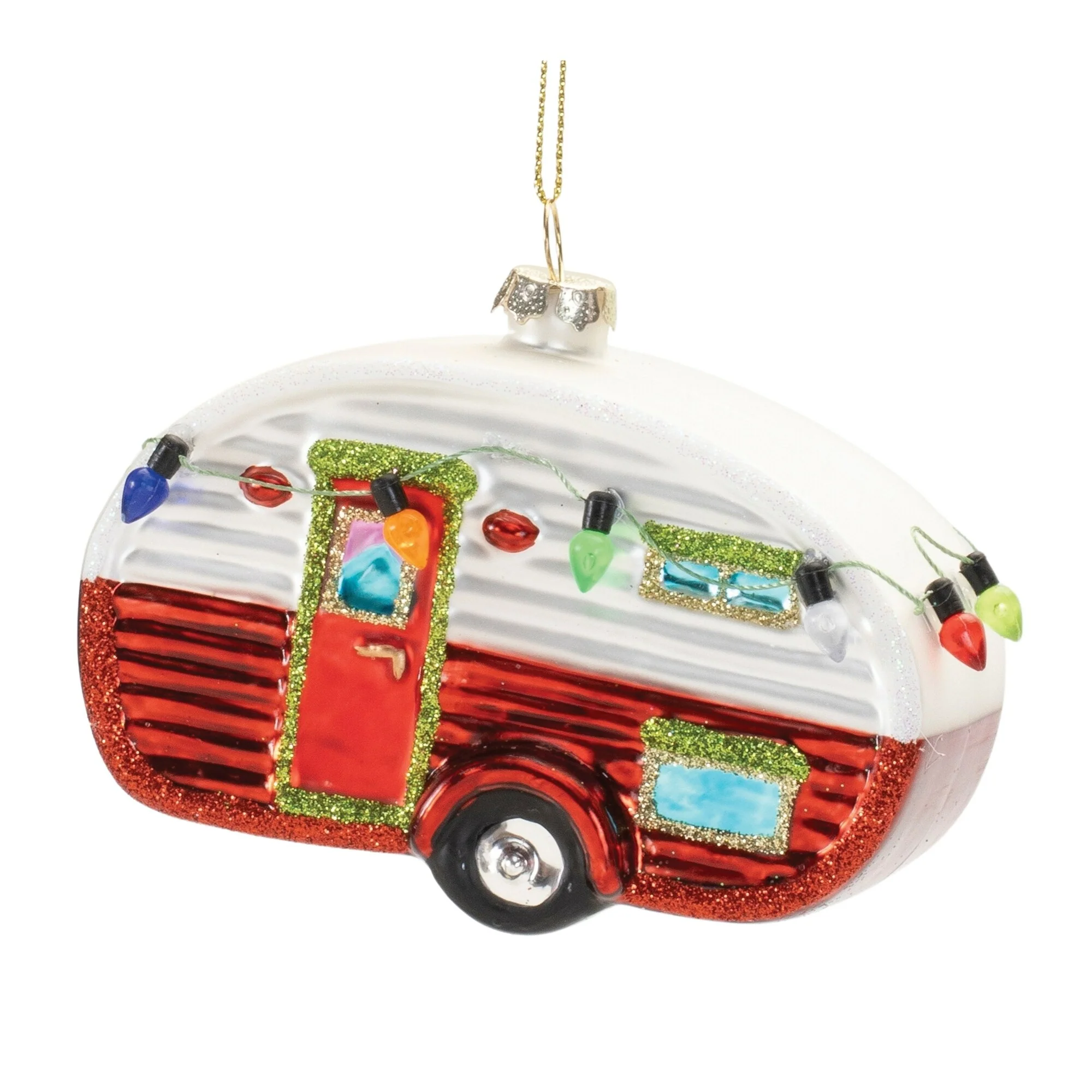 Camper Glass Christmas Ornaments - 4