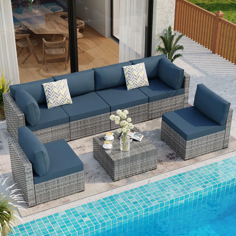 6 - Person Outdoor Seating Group with Cushions