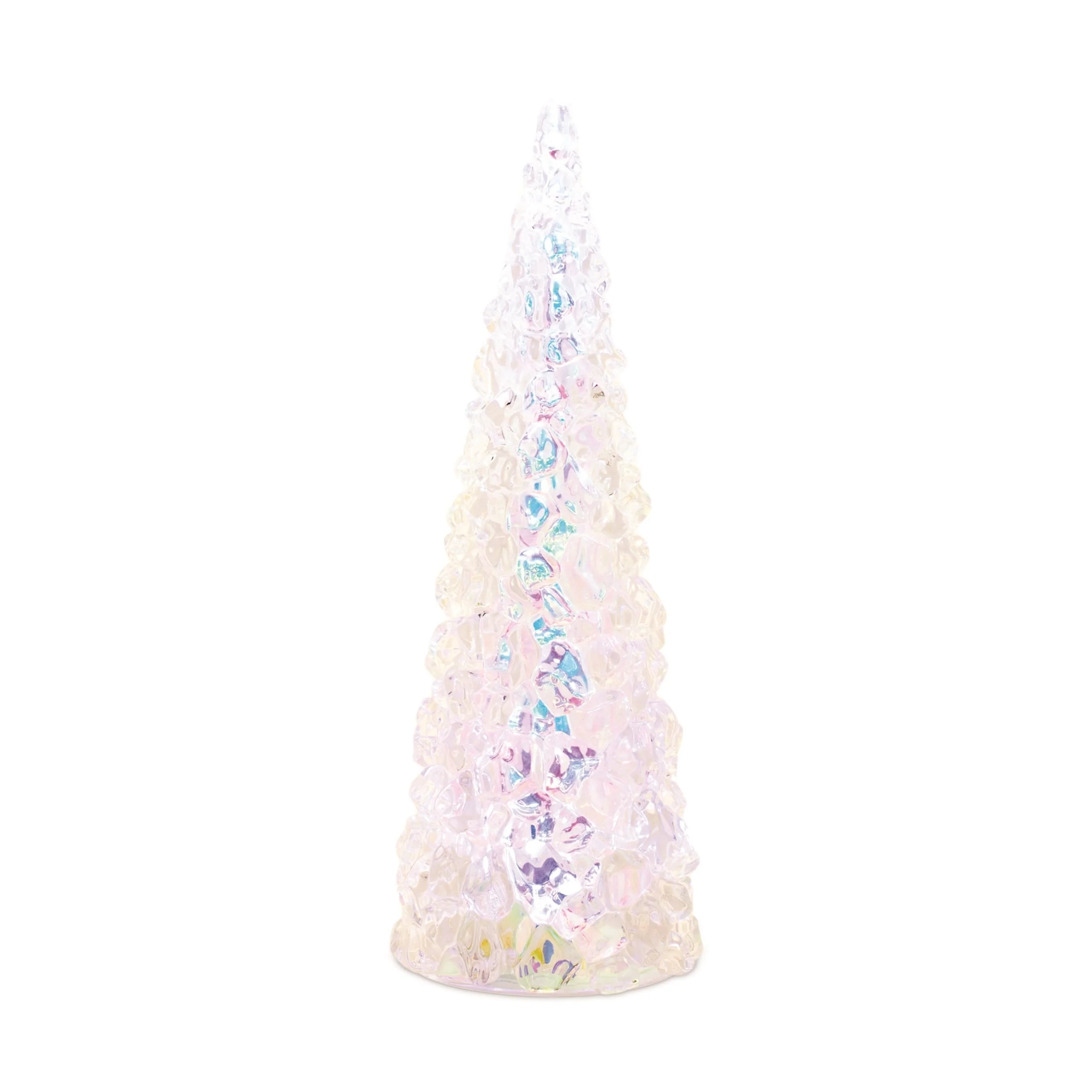 LED Iridescent Pine Tree with Timer for Holiday Decor Tabletop Display
