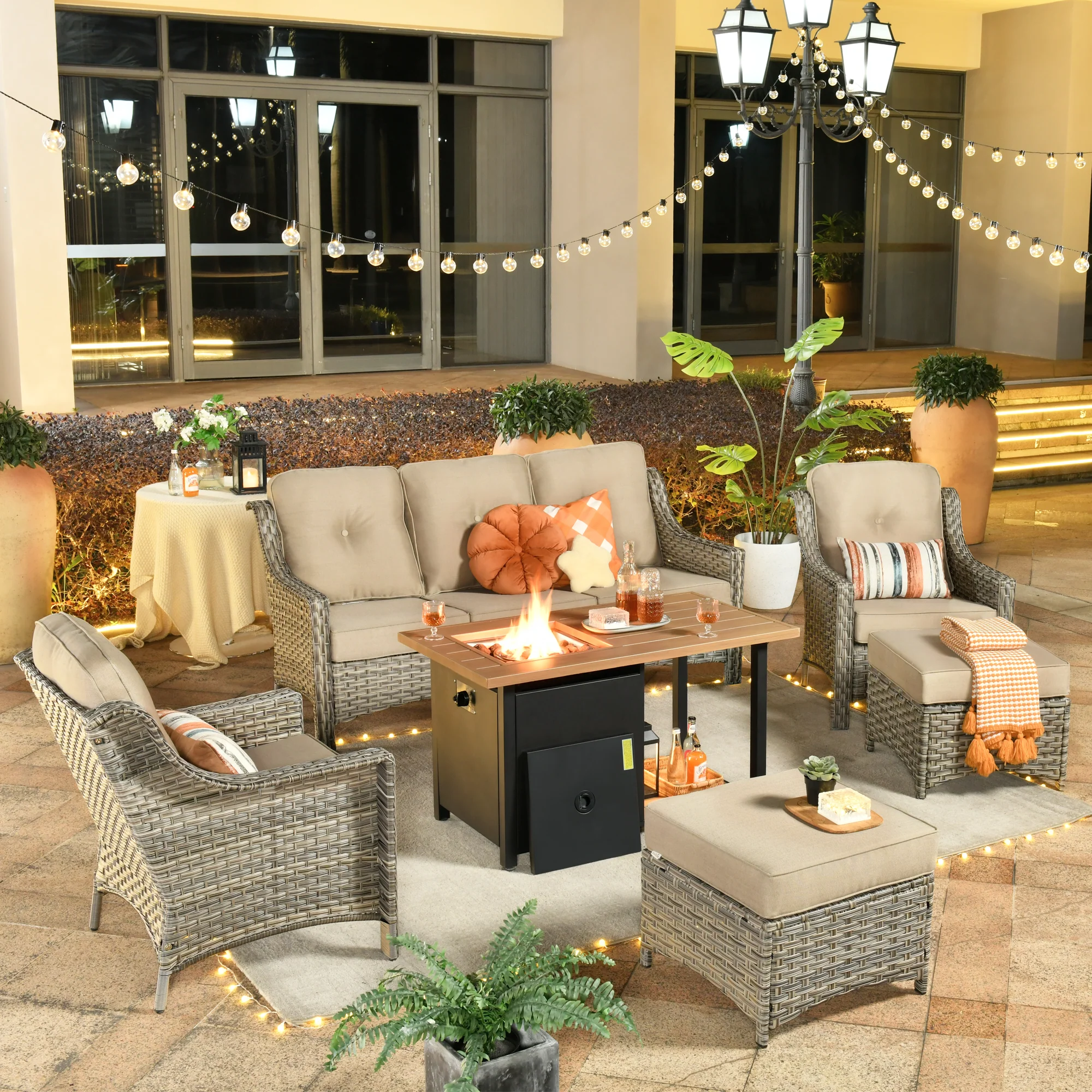 Ovios Conversation Set 6-Piece PAD Series include 46