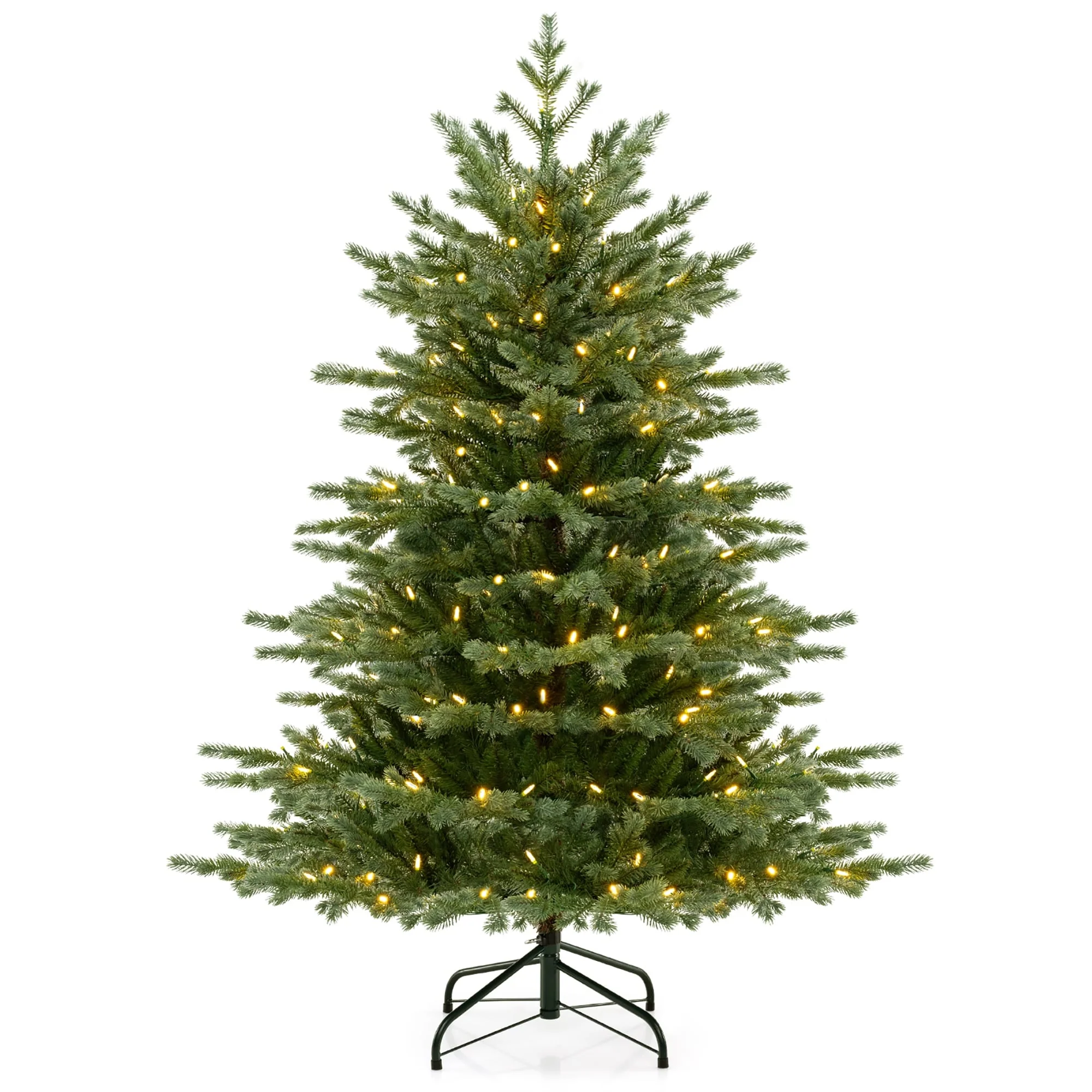 Gymax 5/6/7 FT Artificial Christmas Tree w/ 1426/2116/3156 Lush PVC &