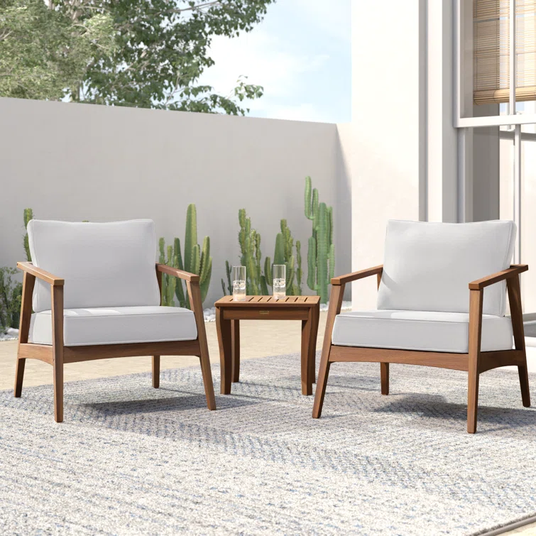 Akiva 2 - Person Outdoor Seating Group with Cushions