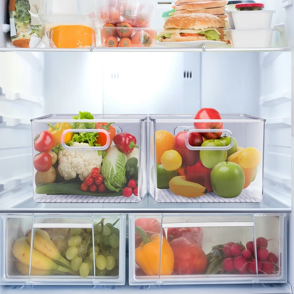 Sorbus Storage Bins Clear Plastic Organizer Container - 2-Pack