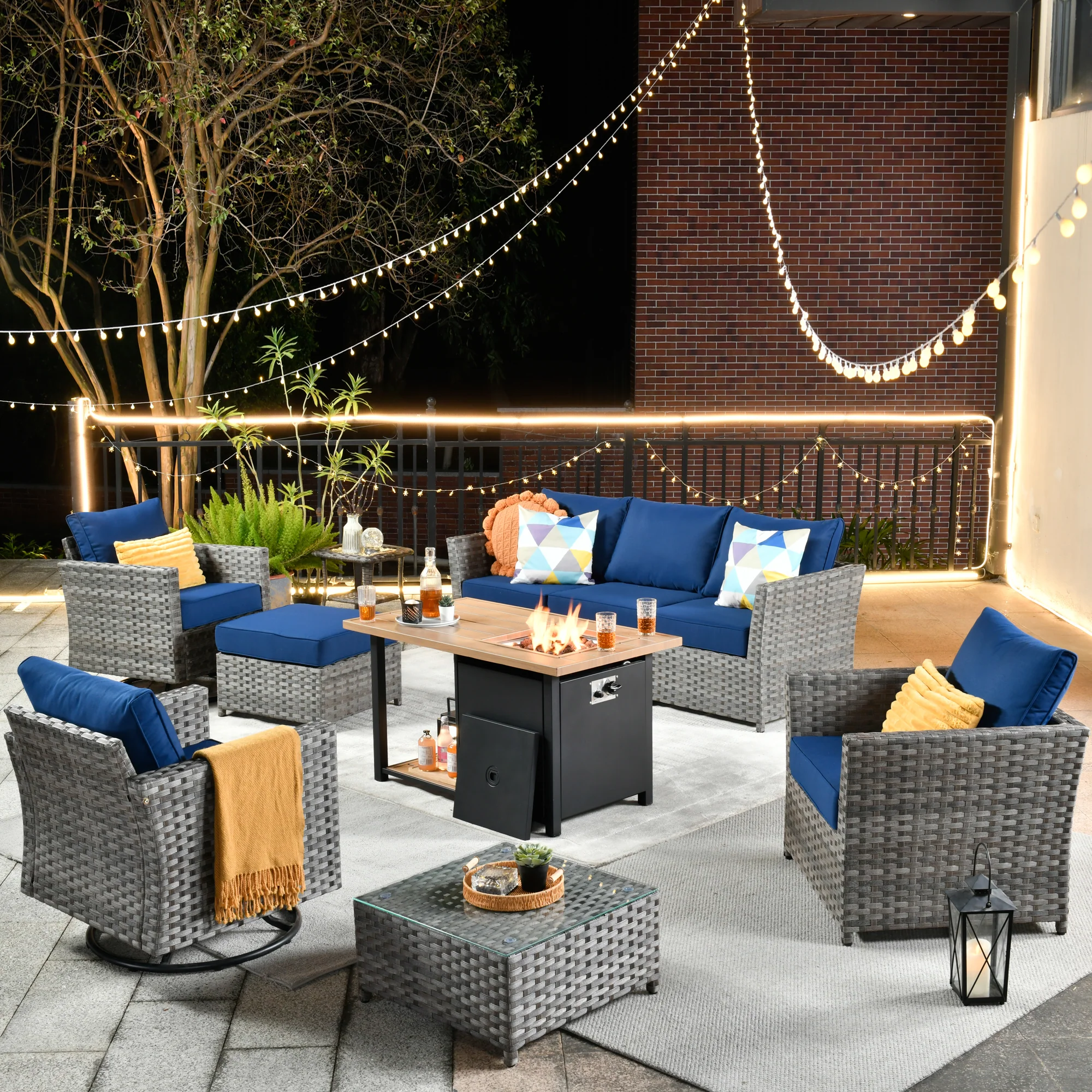 Ovios Patio Furniture Set 8-Piece include 42