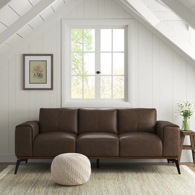 Conley 86'' Leather Sofa