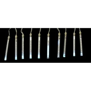 Set of 10 Dripping Icicle Double-Sided Christmas Light Tubes 6