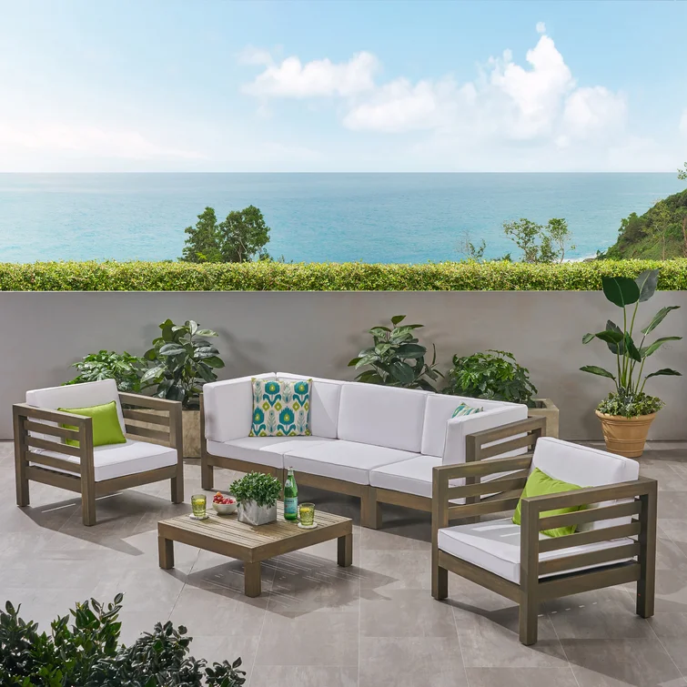 Maher 5 - Person Outdoor Seating Group with Cushions