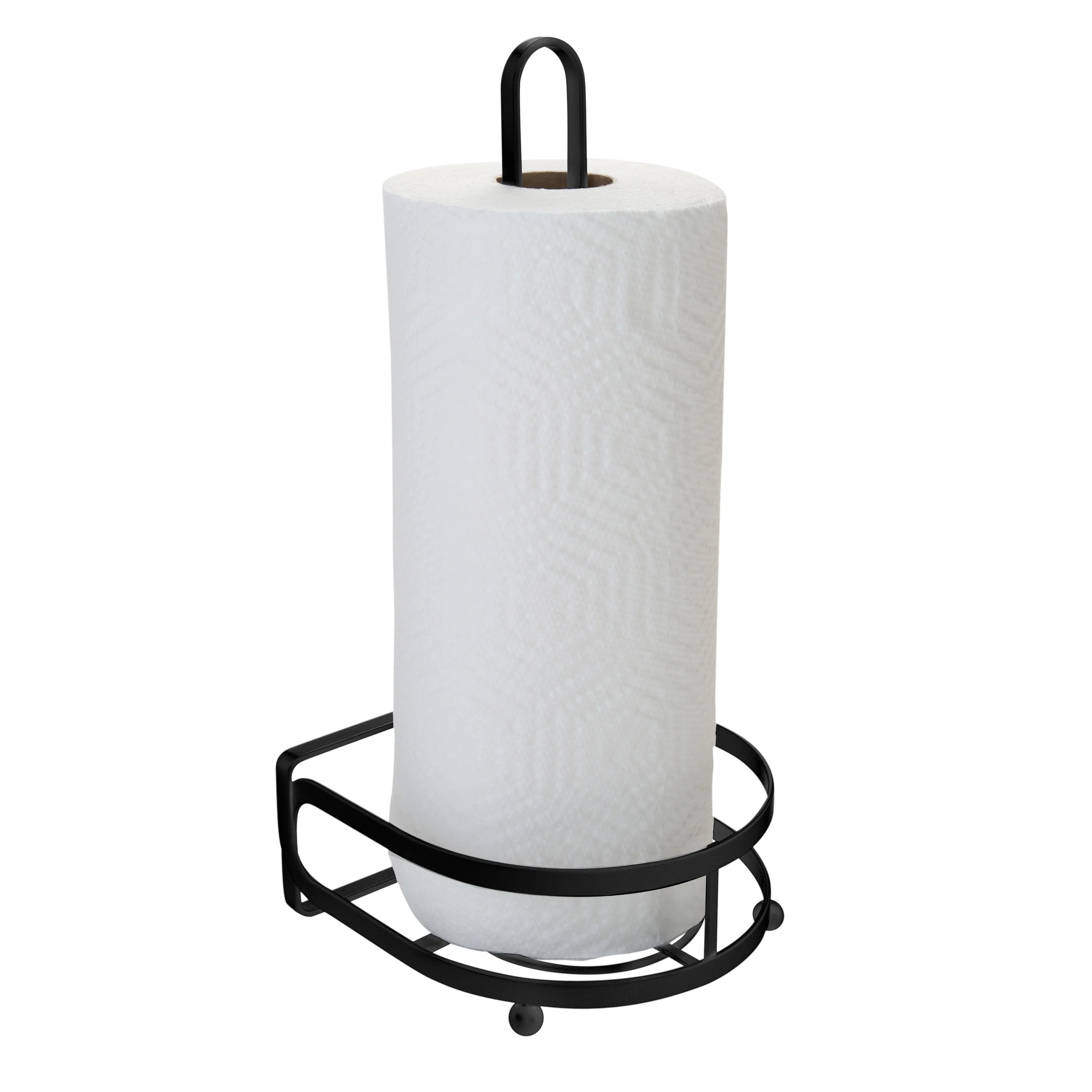 Kitchen Details Industrial Collection Paper Towel Holder in Matte Black - 6.26