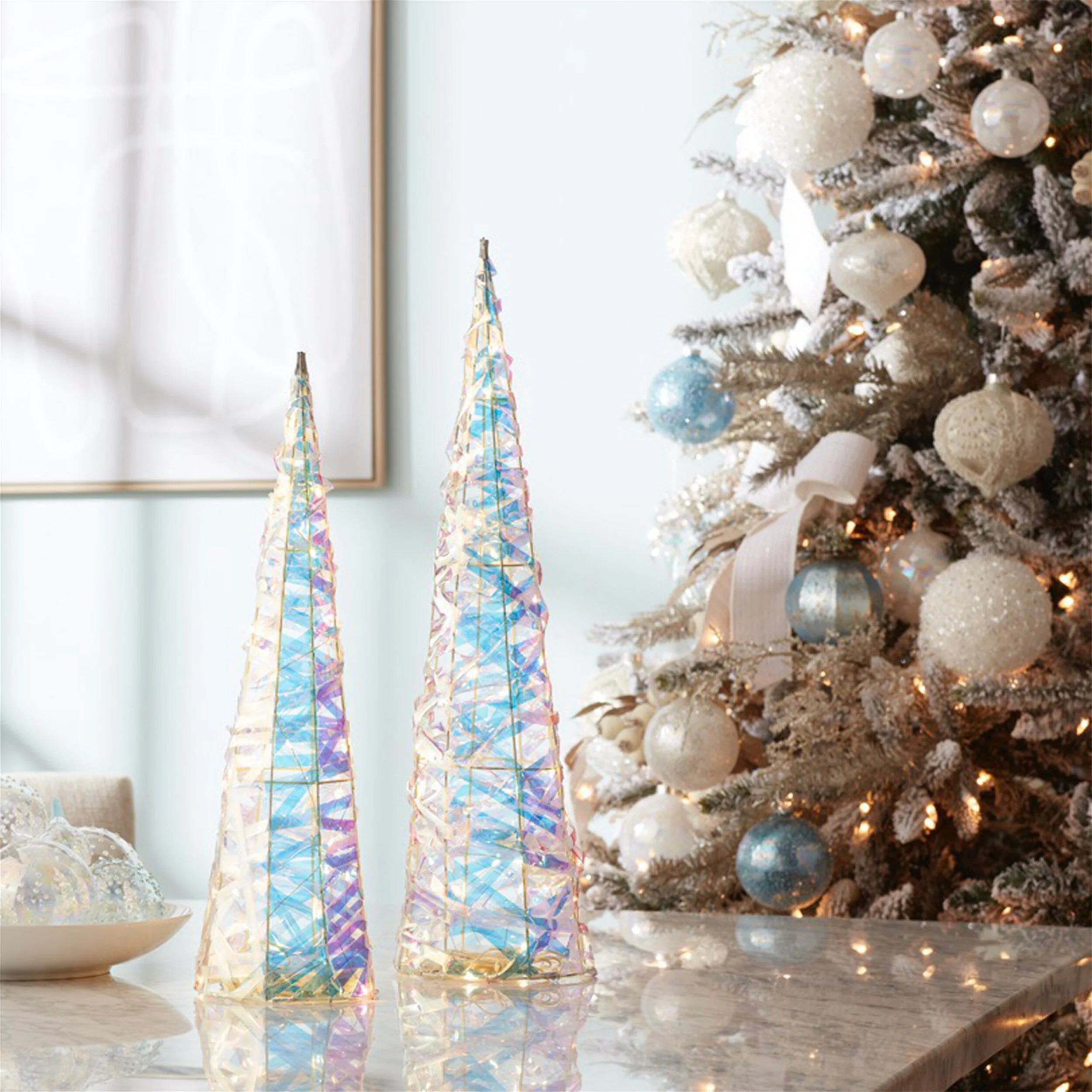 Iridescent LED Tree (Set of 2)
