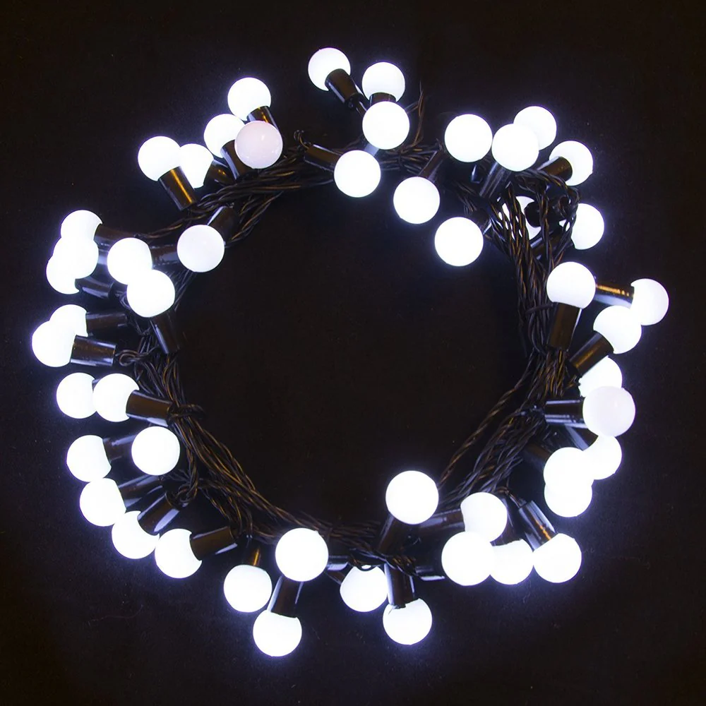 ALEKO Electric 50LED White Christmas Holiday Light 19.5 Feet Lot of 2