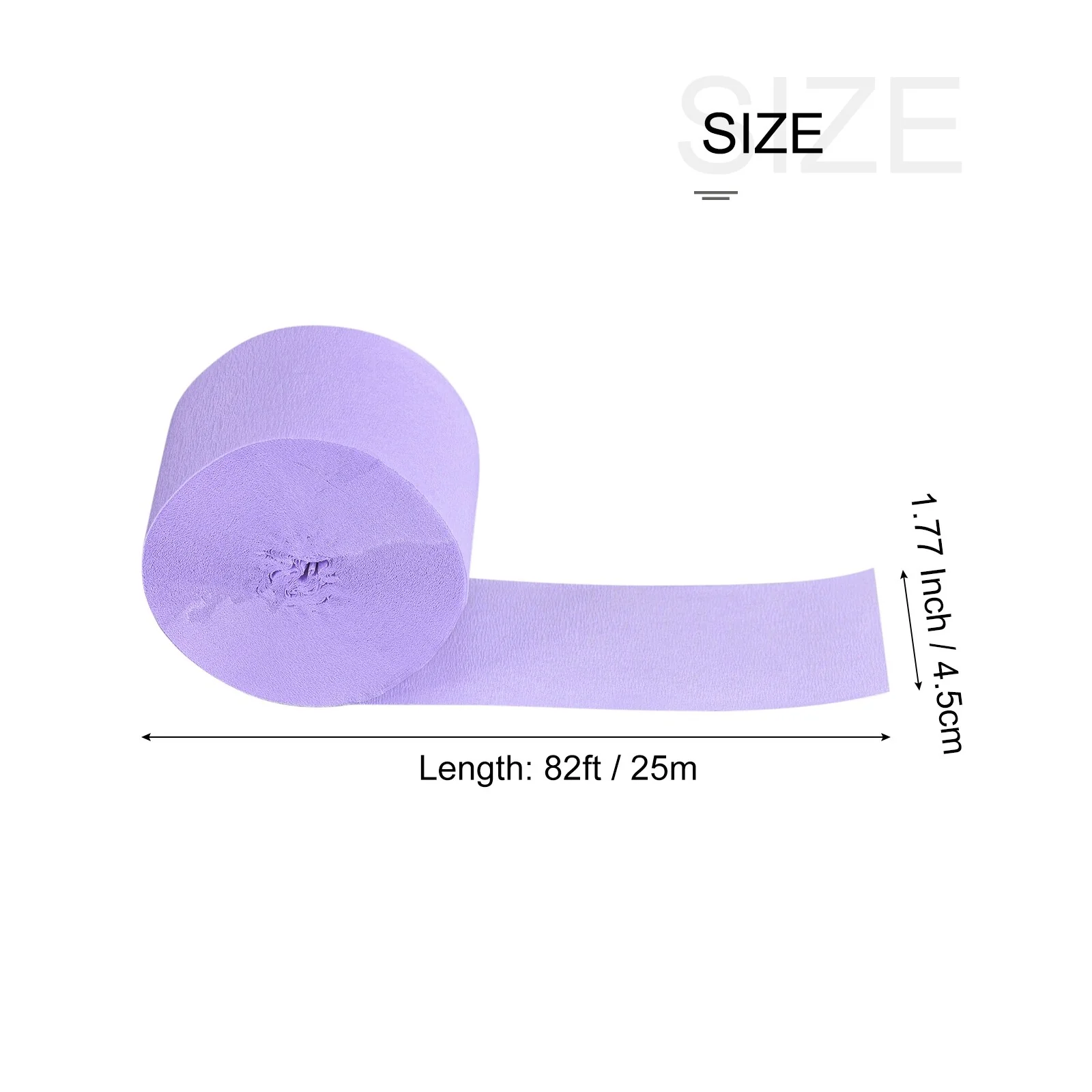 3pcs Crepe Paper Streamer Decoration 82ft Long 1.77 Inch Wide