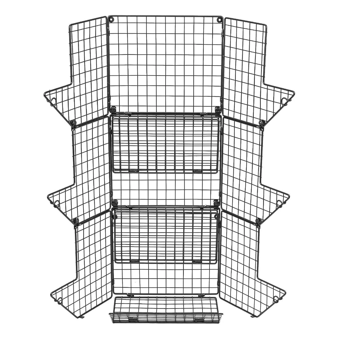 3 Tier Wall Mounted Storage Rack - Black