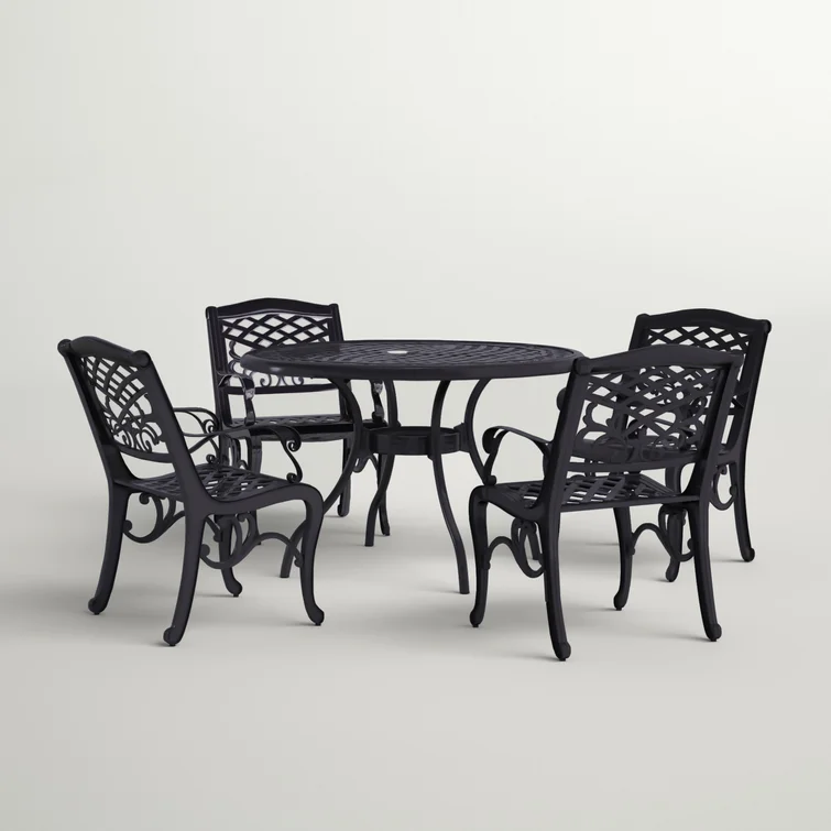 Chachere 4 - Person Round Outdoor Dining Set