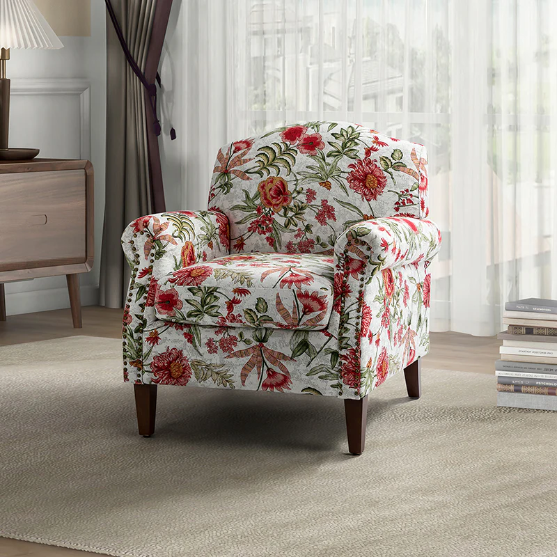 Matteo Upholstered Armchair with Nailhead Trim