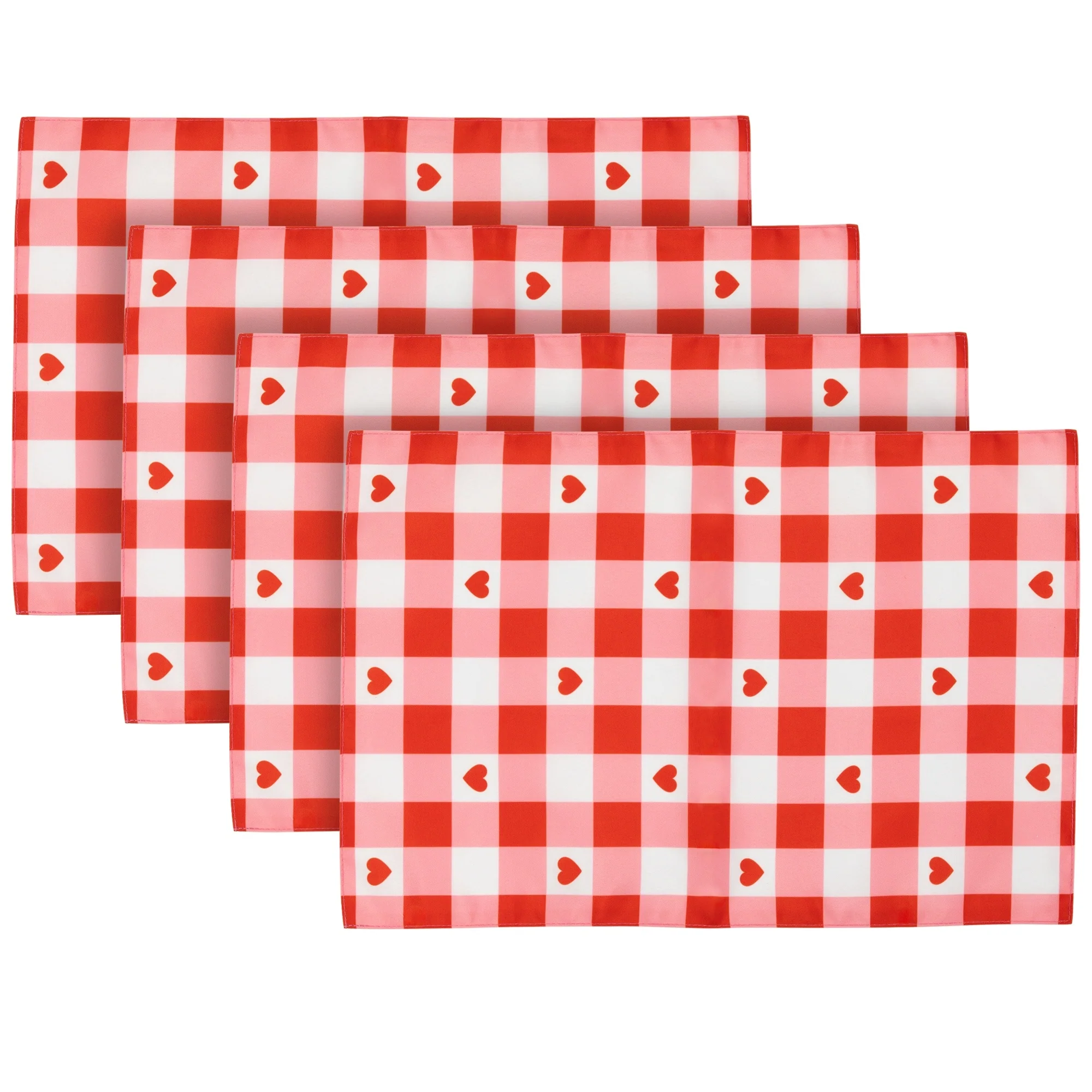 Checkered Hearts Valentine's Day Placemats - 18