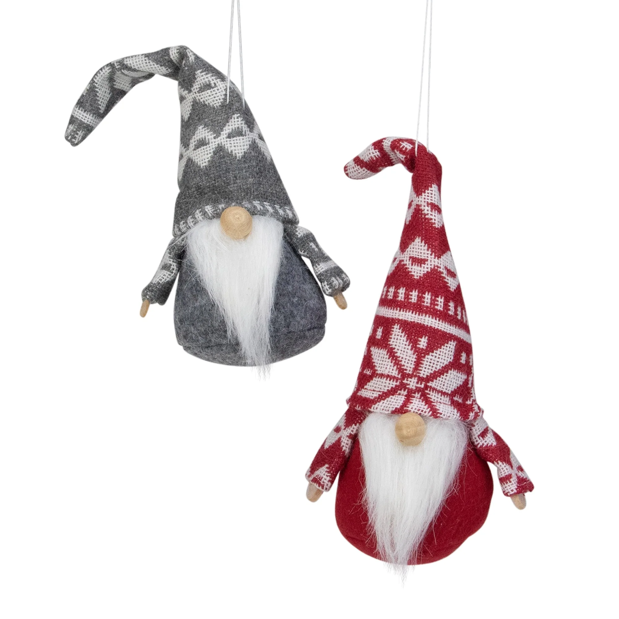 Gnomes with Nordic Hats Christmas Ornaments - 7
