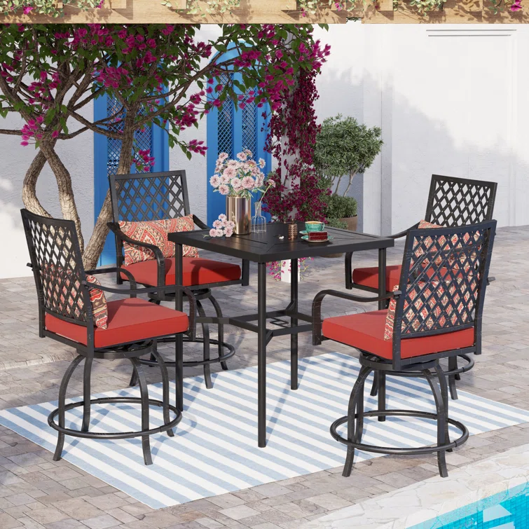 Alyne 4 - Person Square Outdoor Dining Set with Cushions