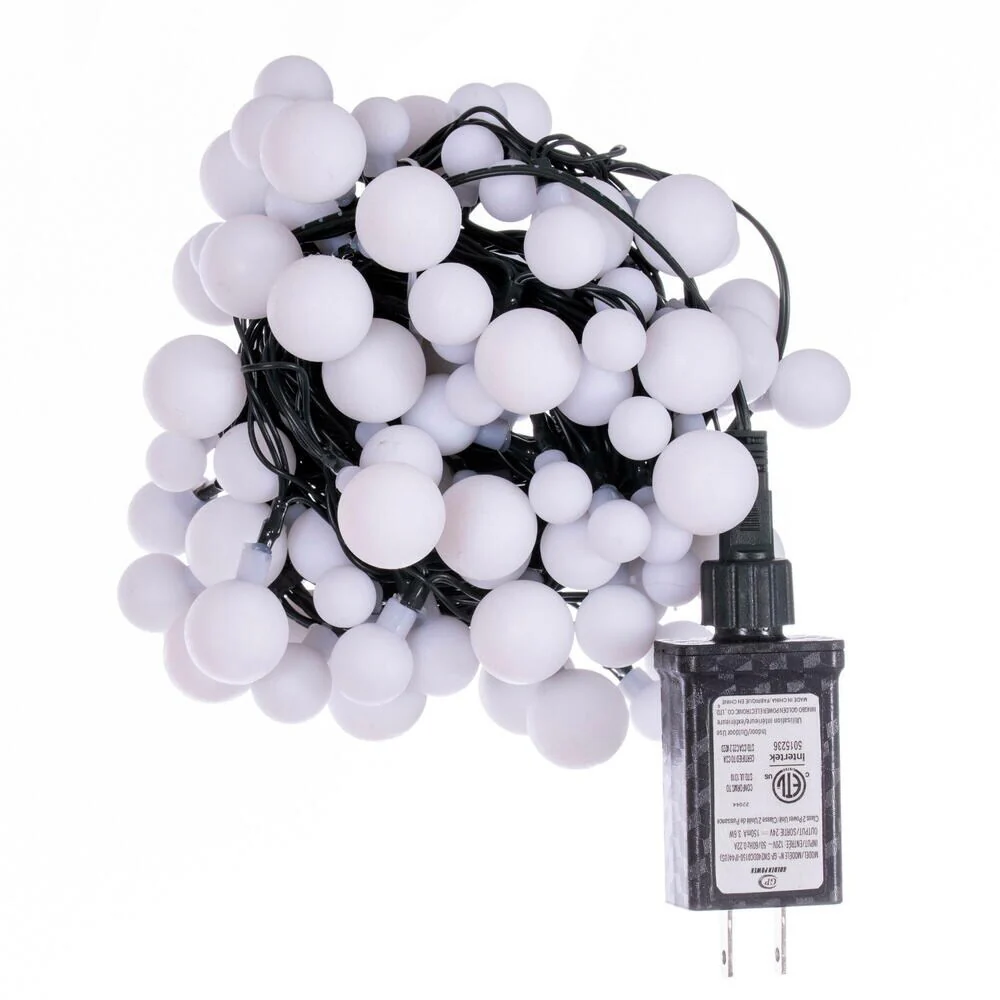 Vickerman 100 Light Multicolor LED Indoor/Outdoor Three Size Cherry Light Set.