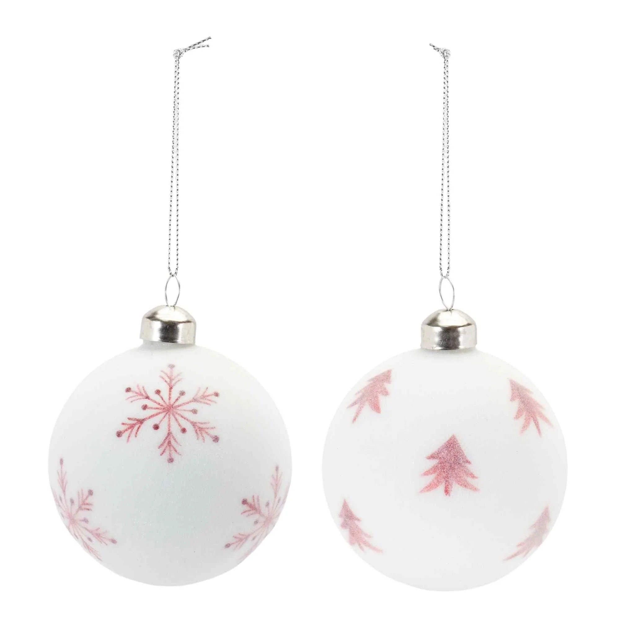 Matte Frosted Glass Christmas Ball Ornaments 3