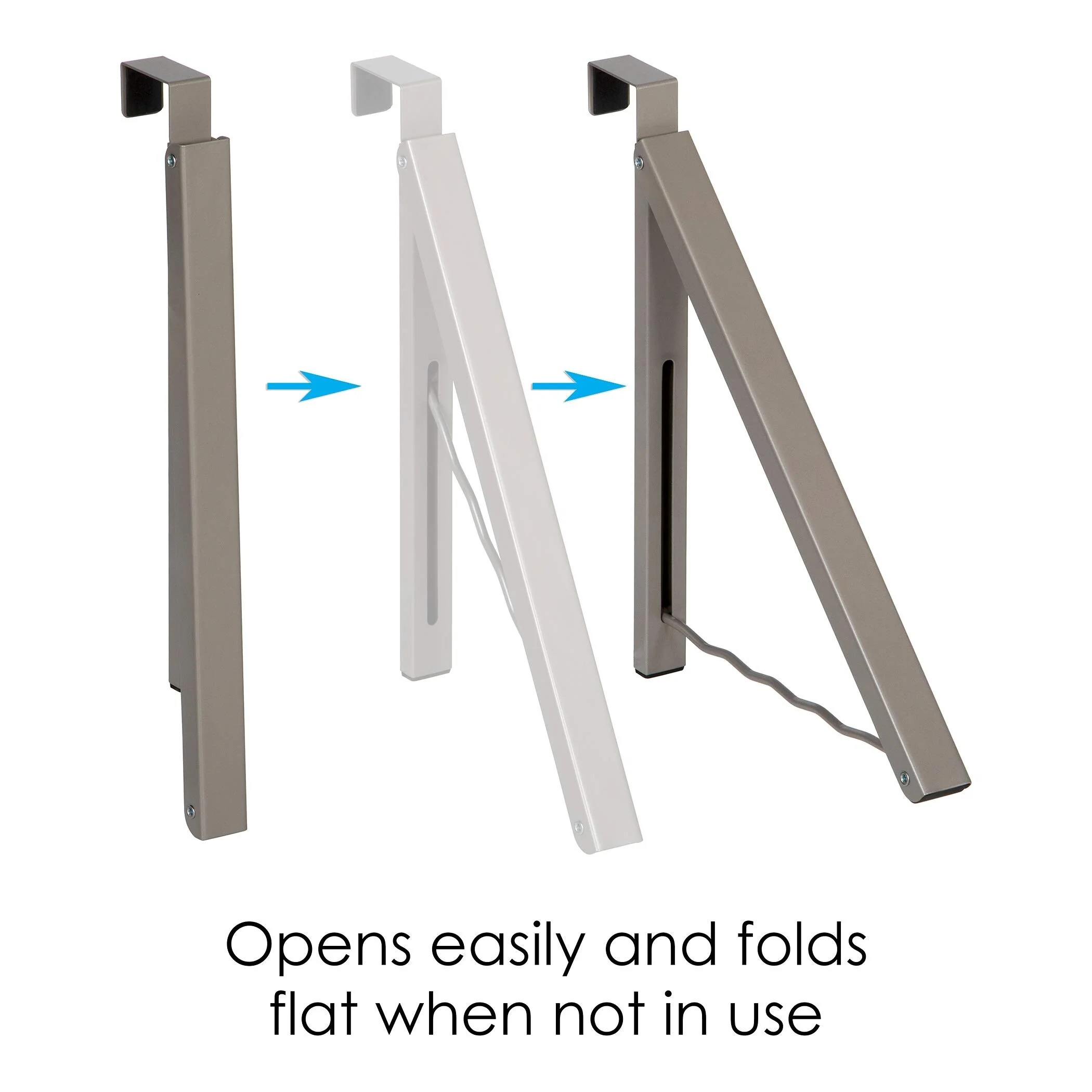 Over the Door Closet Valet - Single Hook Retractable Collapsible Folding Hanging Rack Organizer