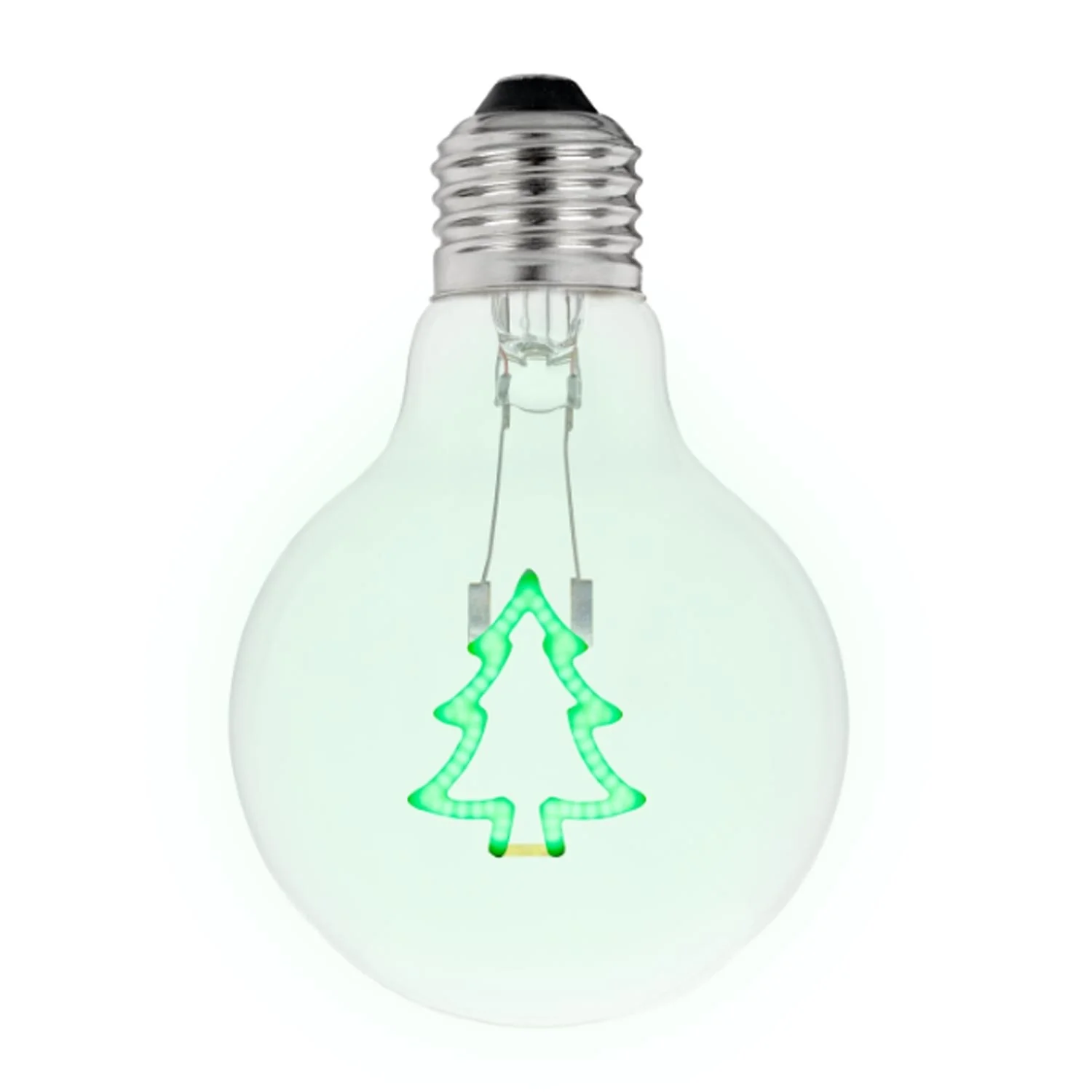 Festive Living LED Christmas Tree Decorative Filament Bulb G80 Globe E26 Base 1W Clear Glass 1pk