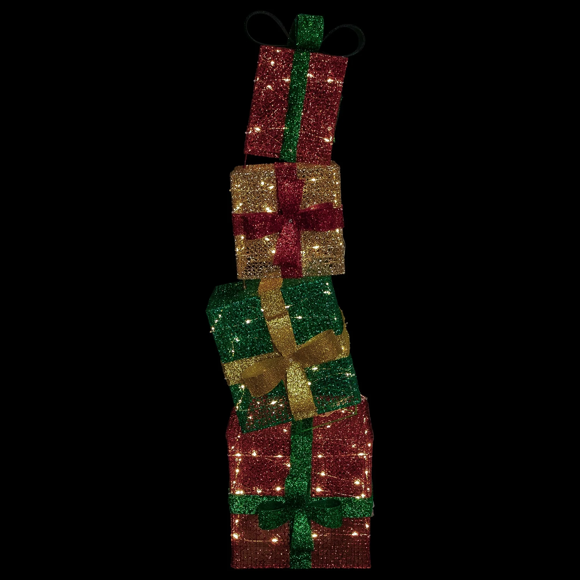 LED Lighted Stacked Christmas Gifts Outdoor Decoration - 53