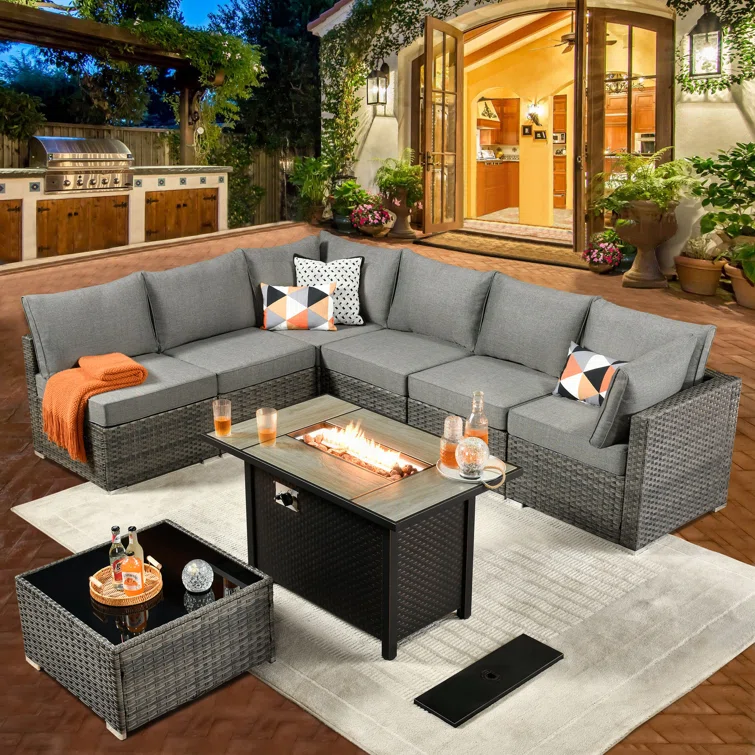 6 - Person Outdoor Seating Group with Cushions