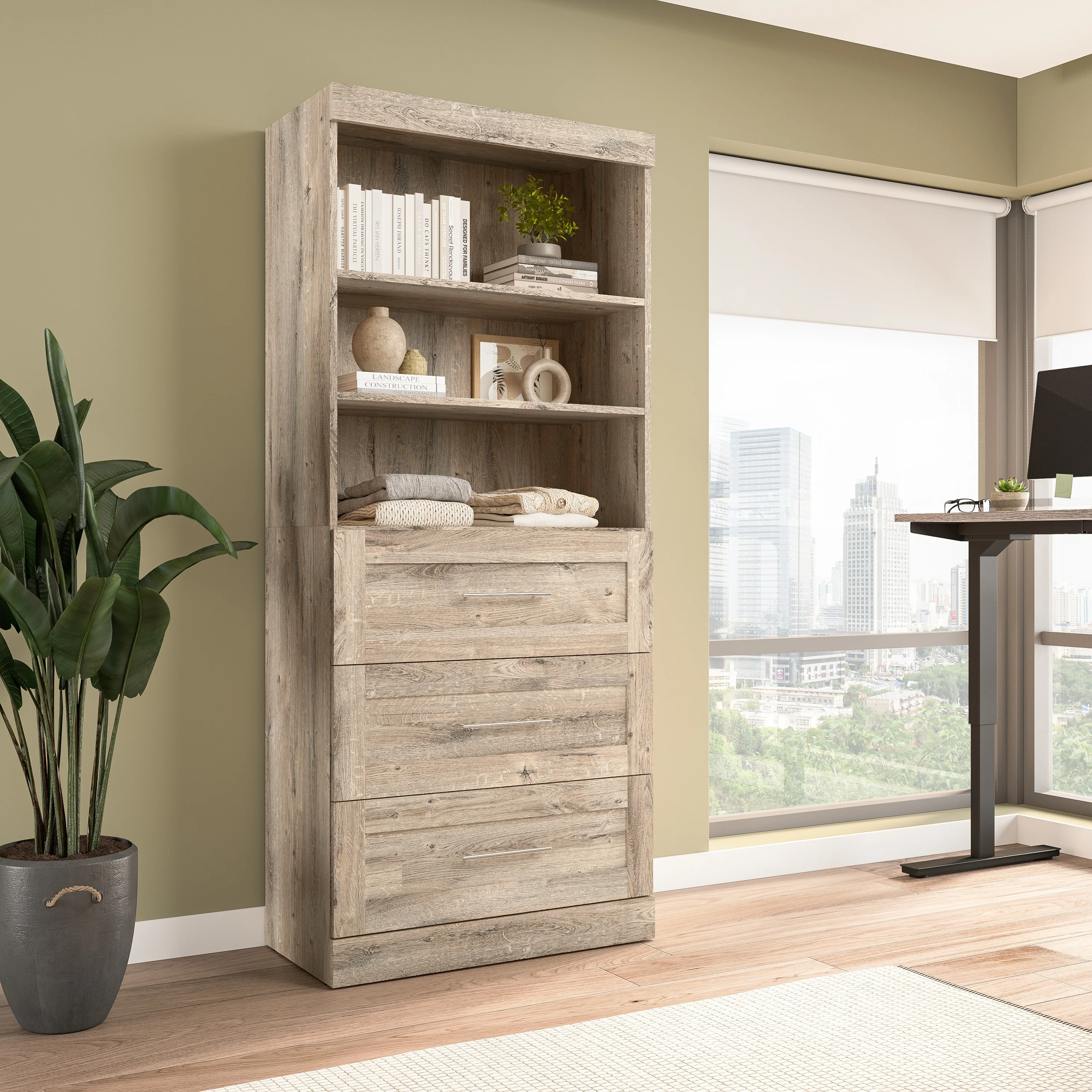 Pur 25W Closet Organizer with Drawers by Bestar