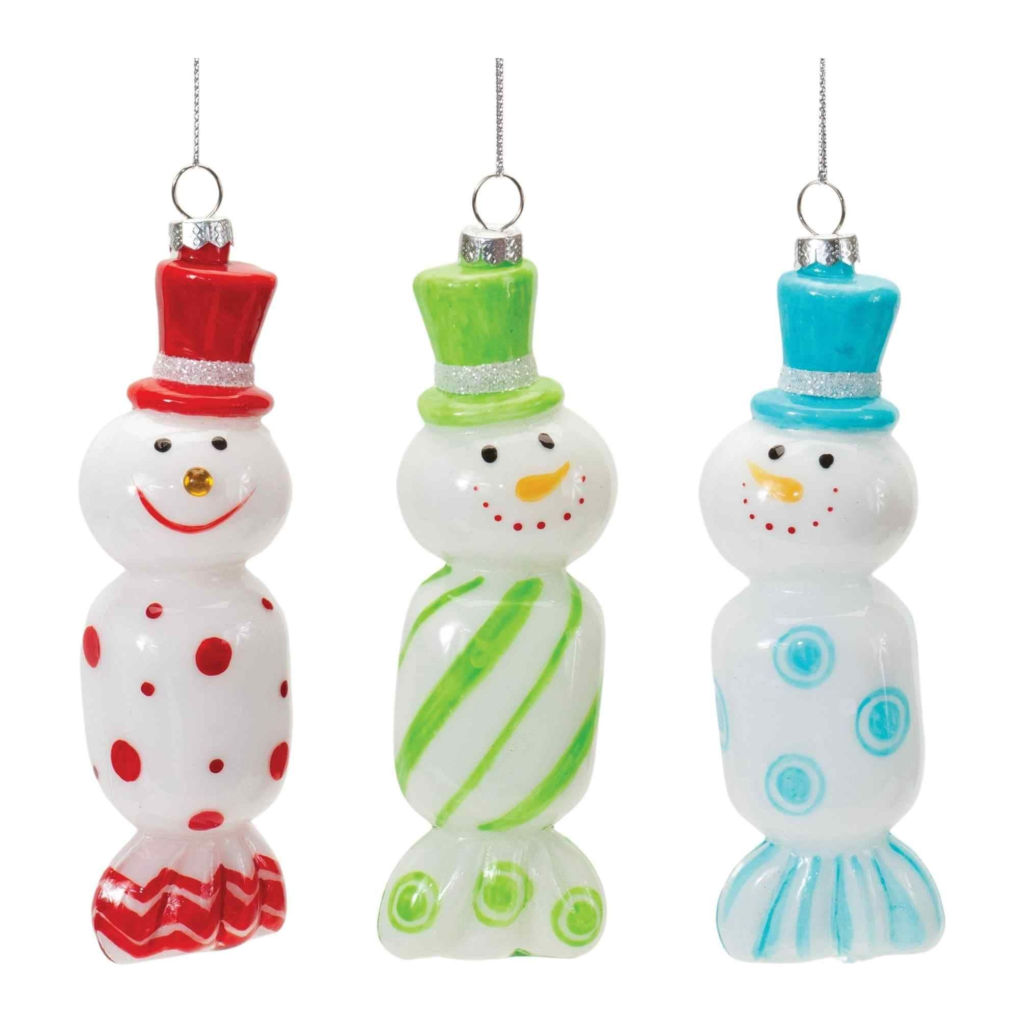 Candy Snowman Christmas Ornaments - 6.25