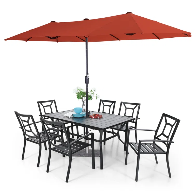 Alyah 6 - Person Rectangular Outdoor Dining Set