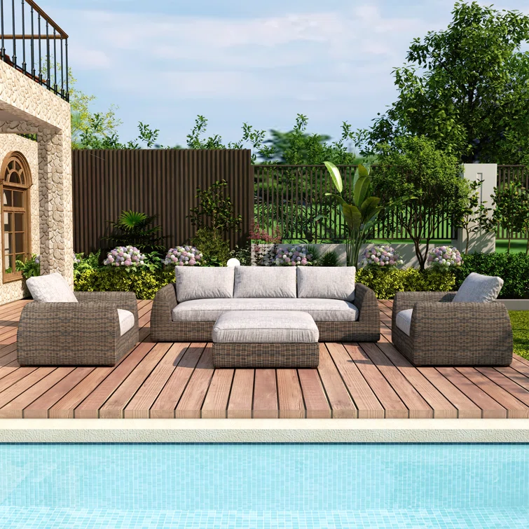 Maitri 6 - Person Outdoor Seating Group with Cushions