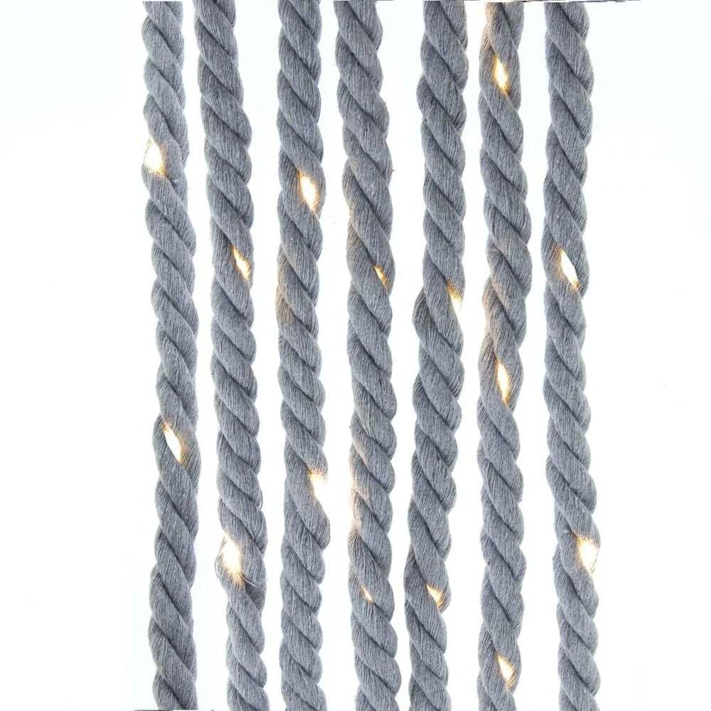 Kurt Adler 30-Light Battery-Operated Gray Rope with Warm White Superbright LED Light Set