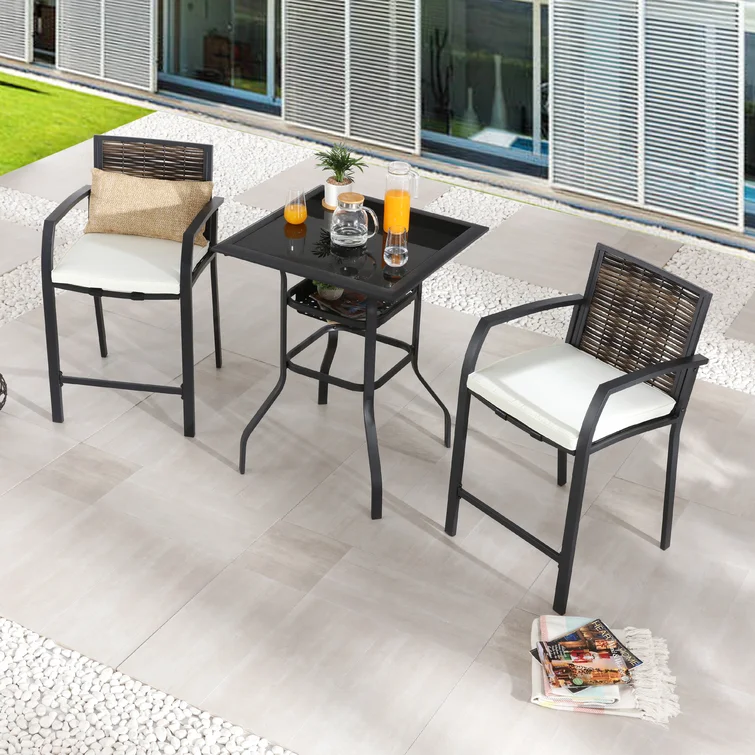 Fraze 2 - Person Square Outdoor Dining Set with Cushions