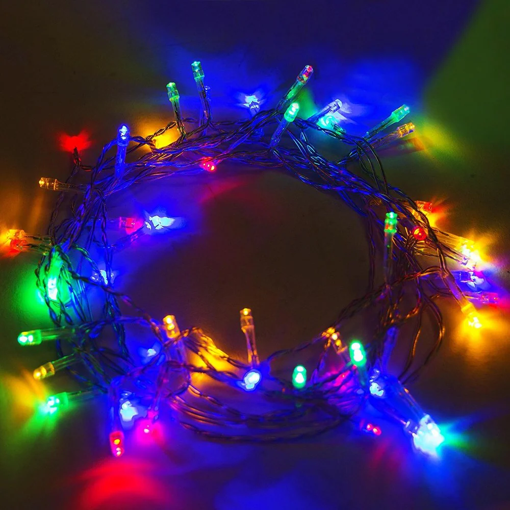 ALEKO 60 LED Solar Powered Christmas String Lights 16' Multicolor