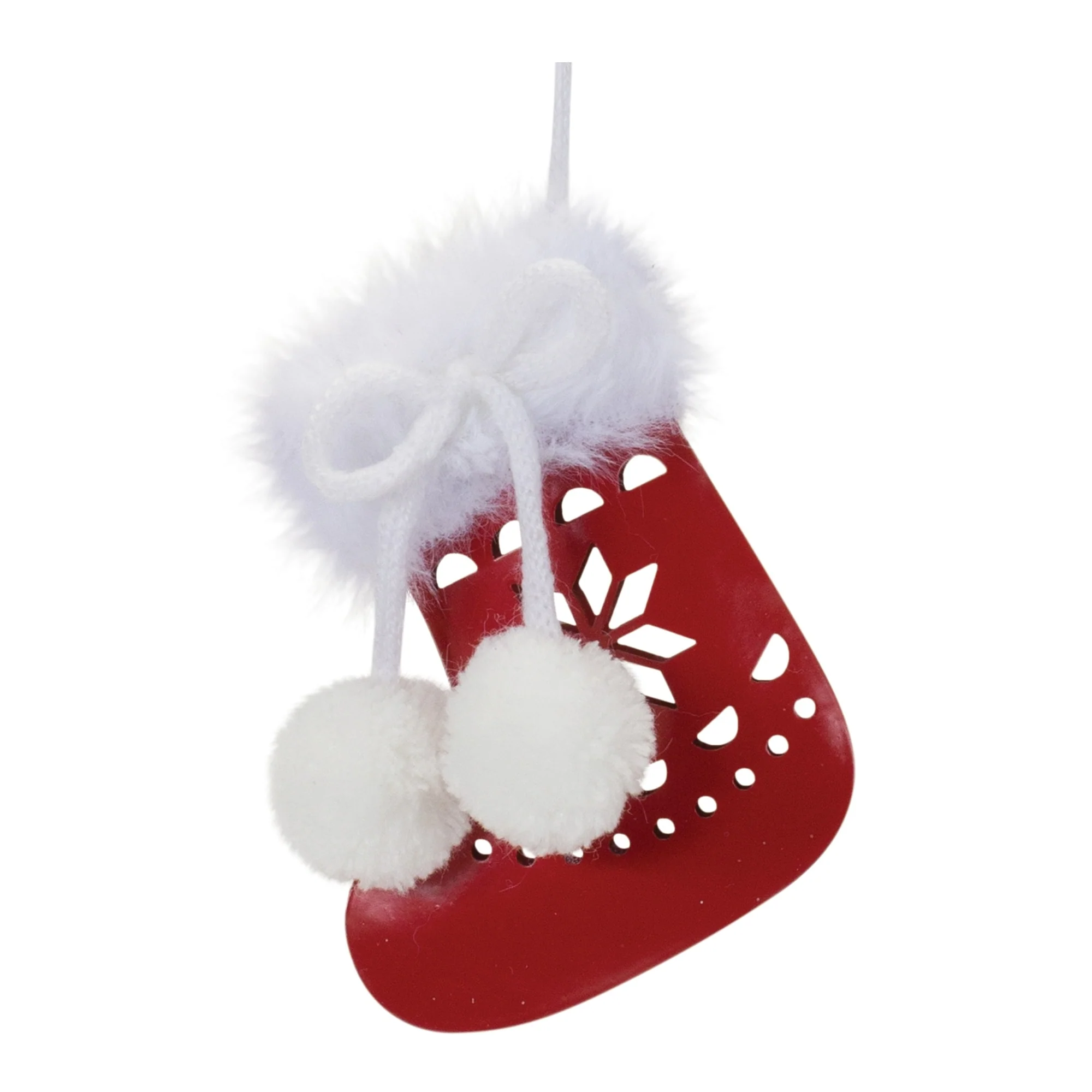 Mitten and Stocking Snowflake Christmas Ornaments - 4