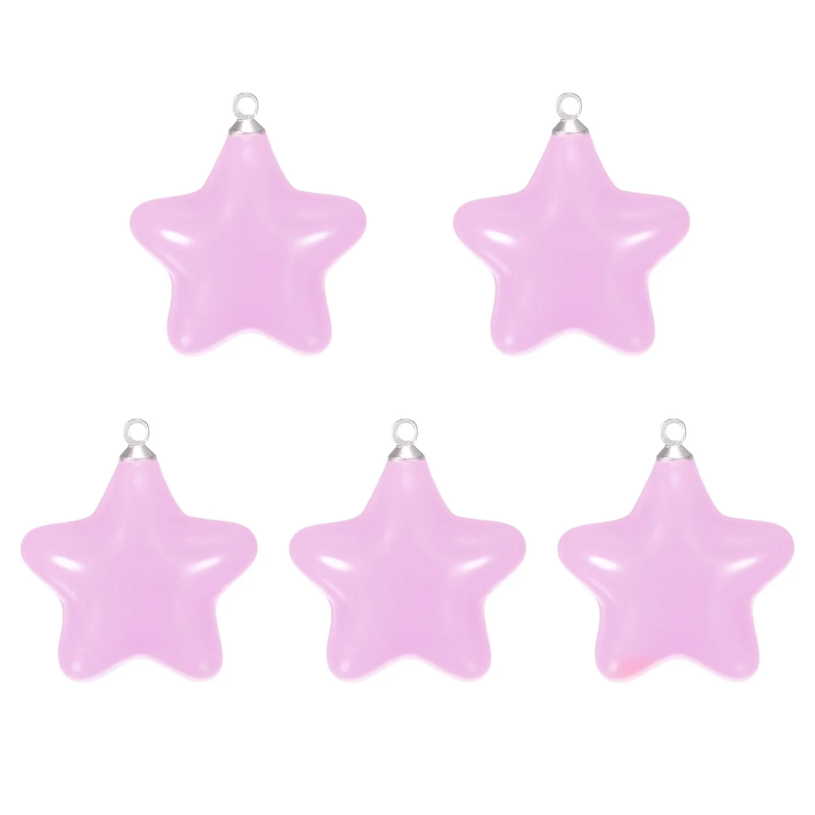 Acrylic Beads 5Pcs Star Shape Decoration Hanging Pendants for Craft