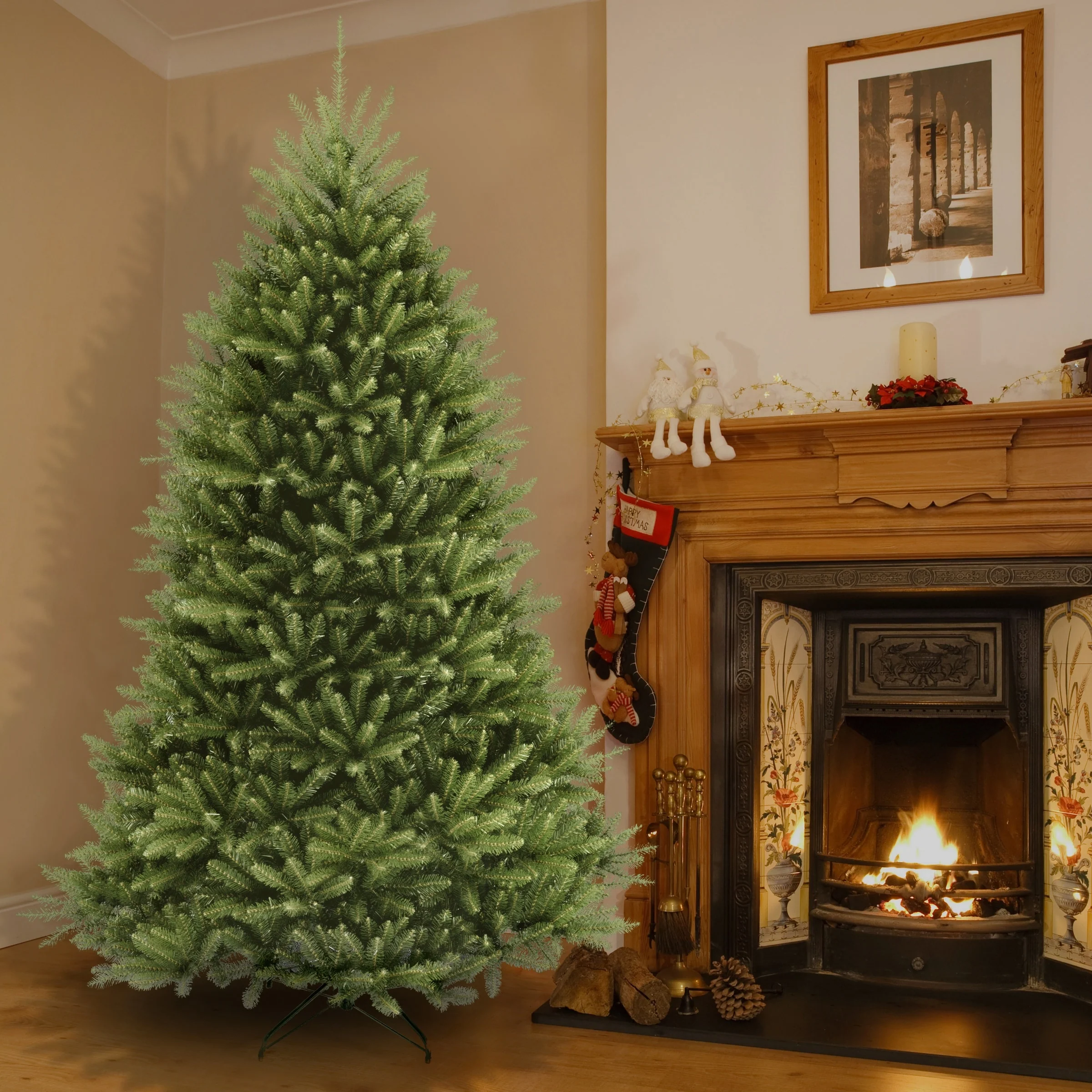 National Tree Company 6.5-foot Fir Pre-lit or Unlit Artificial Hinged Christmas Tree - 6.5 Foot