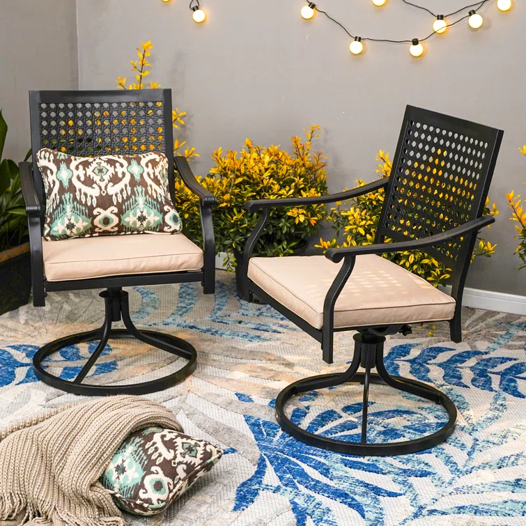 Alyah 6 - Person Rectangular Outdoor Dining Set with Cushions