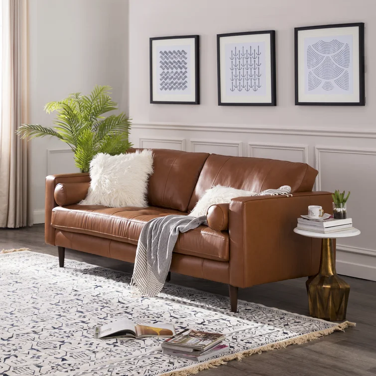 Apgar 88.5'' Leather Sofa