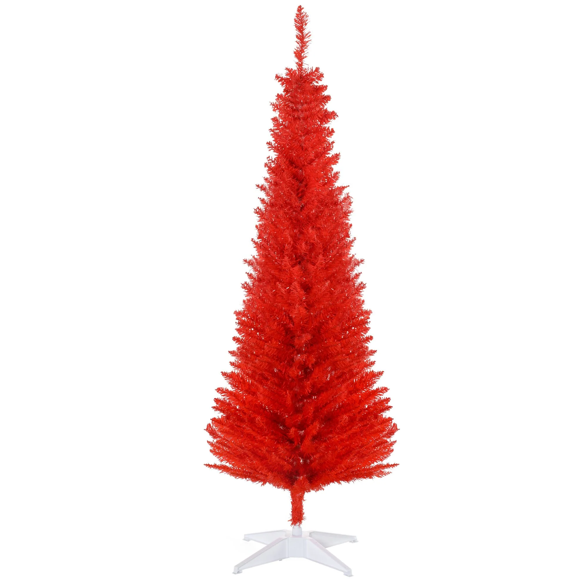 Vibrant 5ft Pencil Christmas Tree - Slim Design with 294 Realistic Branch Tips, Perfect for Cozy Spaces