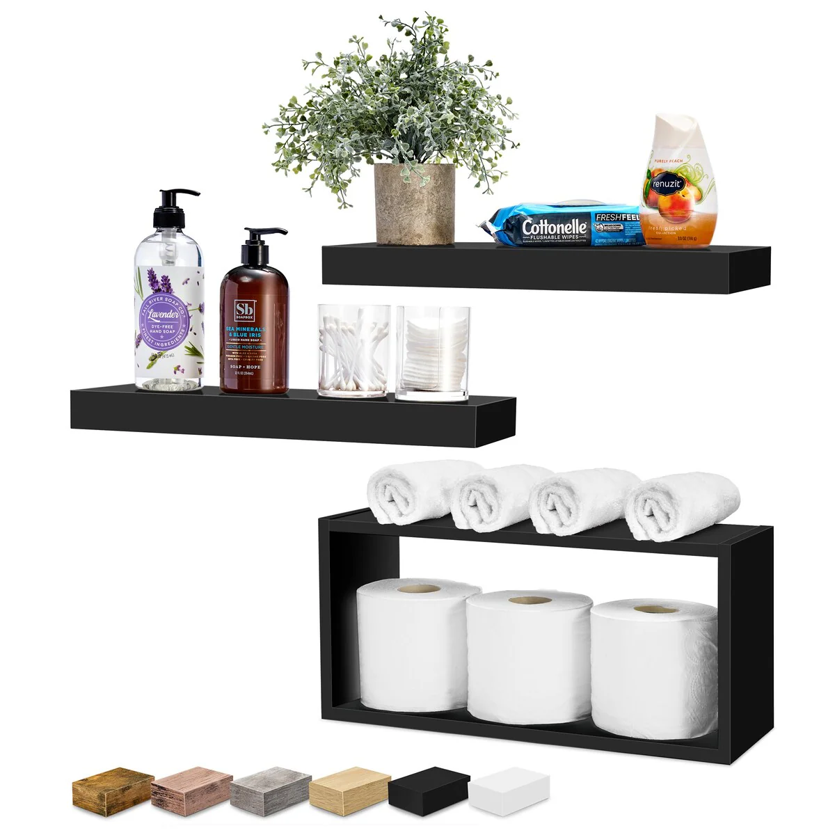 Sorbus Floating Shelves for Wall Set of 3 - 16