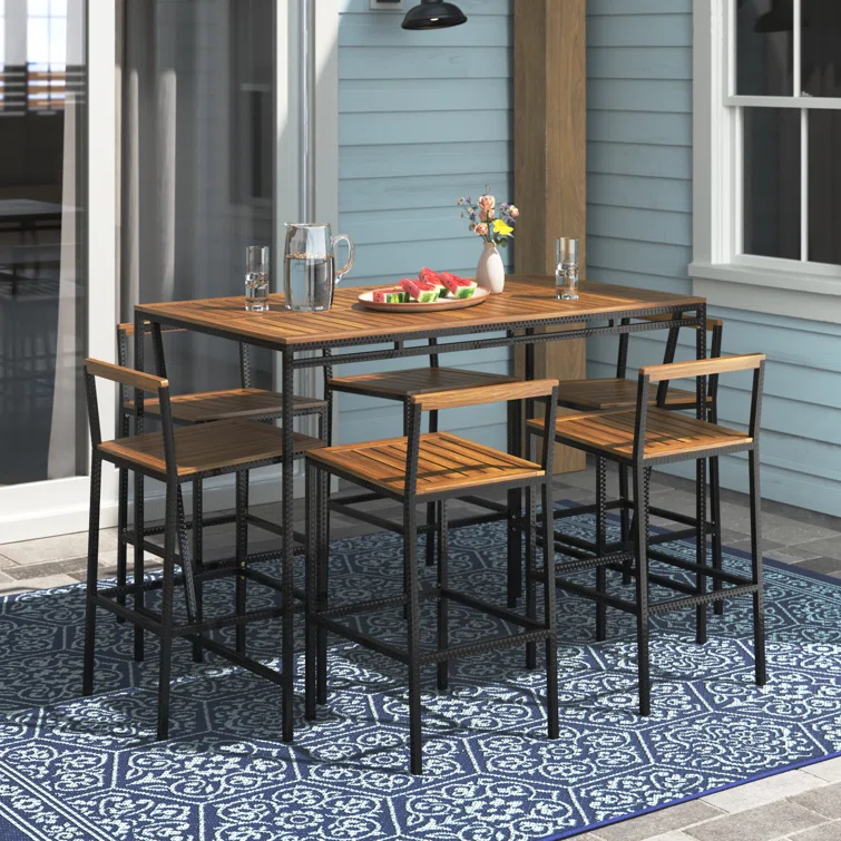 Jaycee 6 - Person Square Outdoor Dining Set