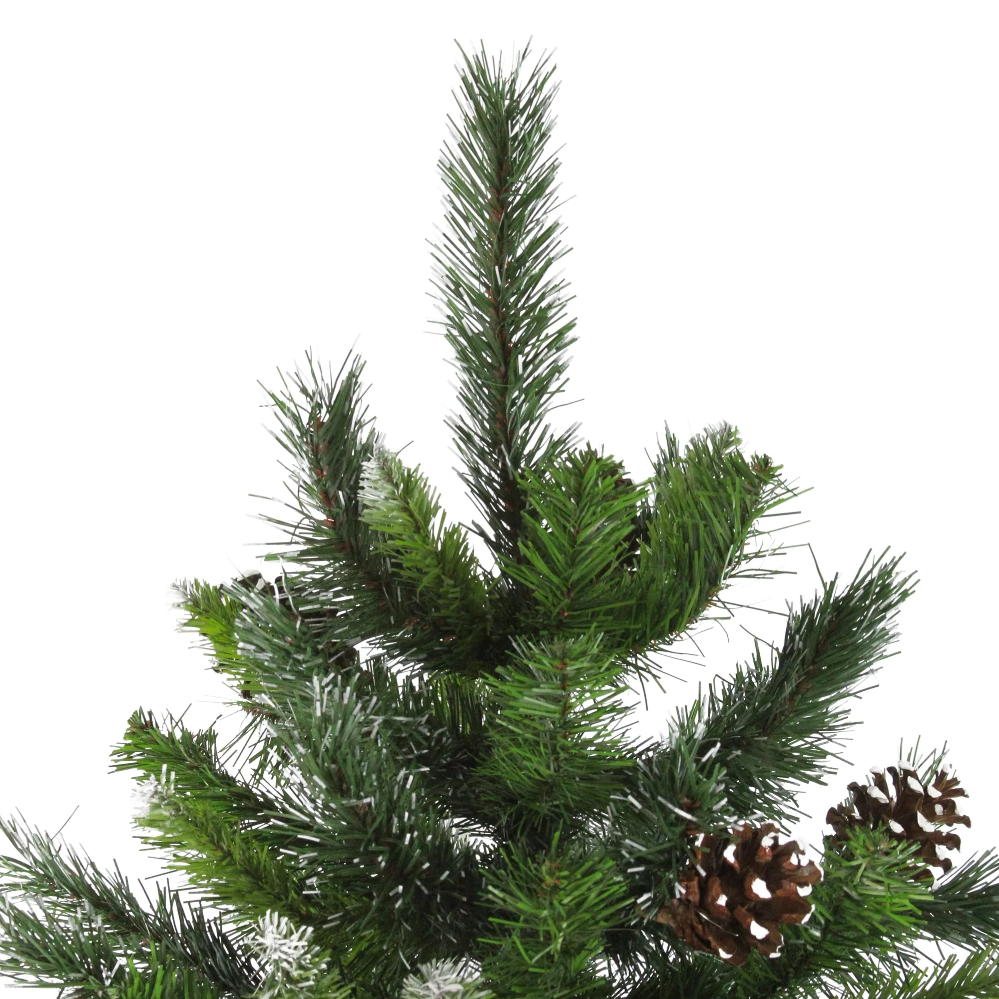6.5' Full Snowy Delta Pine Pine Cones Artificial Christmas Tree Unlit - 6.5 Foot