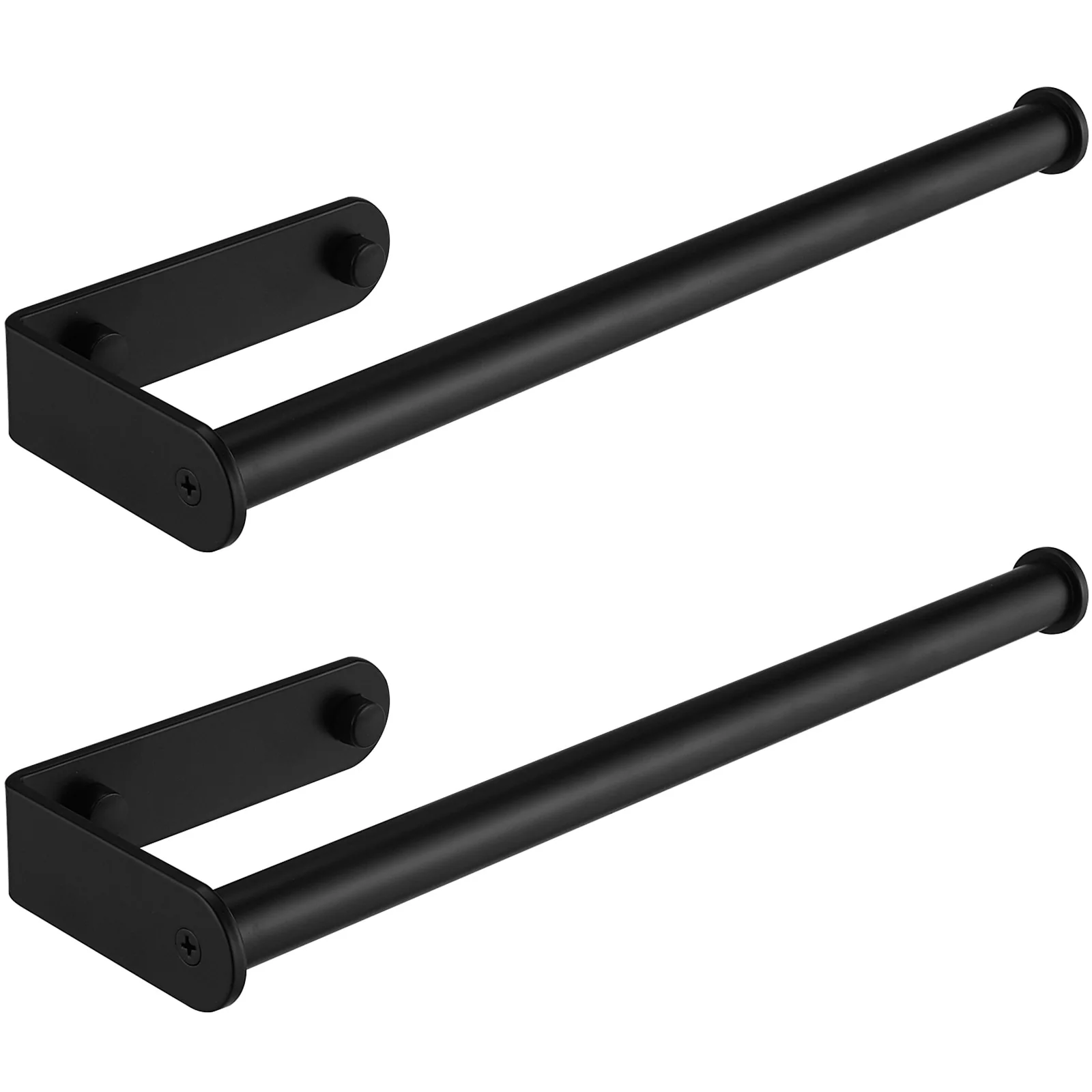 Wall Mount Paper Towel Holder Bulk- Self-Adhesive Under Cabinet (2 Pieces)
