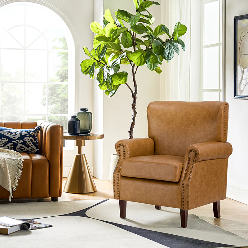 Luna Faux Leather Armchair