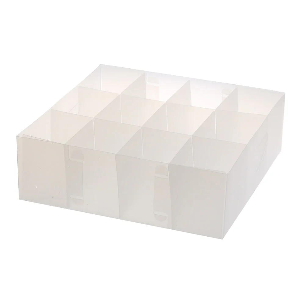 Ybmhome Foldable Organizer Cube Bin Frosty white 12 Section Drawer