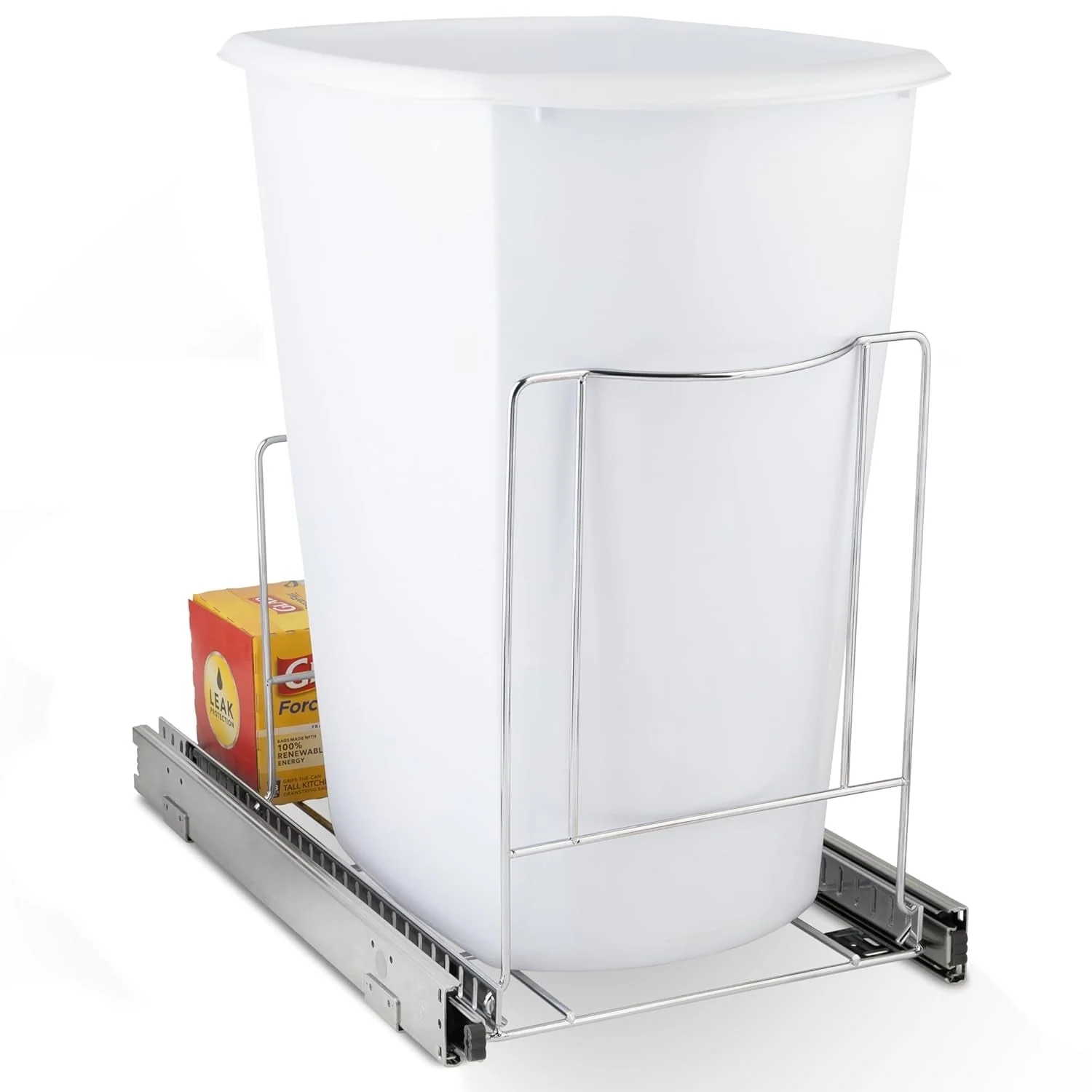 Hold N' Storage Pull Out Trash Can Under Cabinet - Trash Can Not Included, Heavy Duty