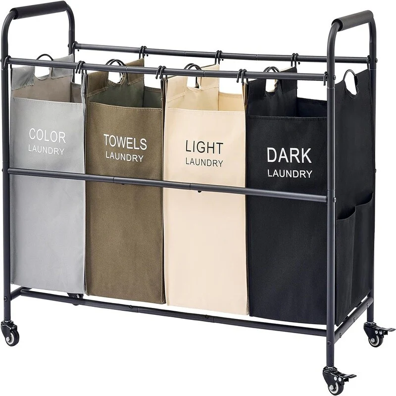 4 Bag Laundry Sorter Cart - 37